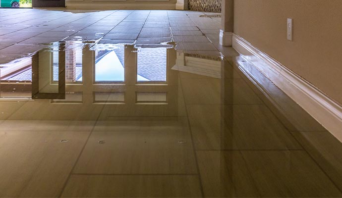 flood damaged floor
