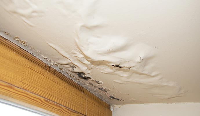 water damaged ceiling