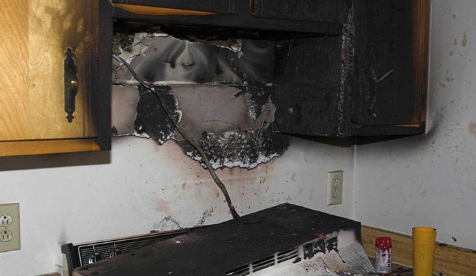 fire-damaged kitchen needs professional repair