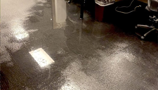 Flooded home interior