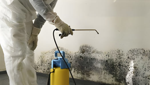 Professional fixing moldy wall